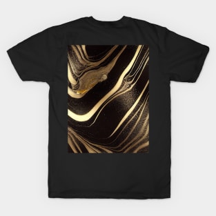 Luxury abstract fluid art painting in alcohol ink technique T-Shirt